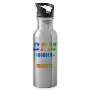EDM BPM Berlin Per Minute - Water bottle with straw - silver - Right