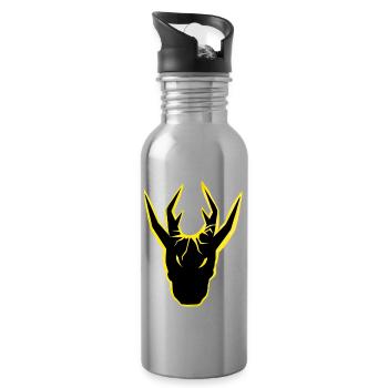 Horrorwesen "Quathunder" - Trinkflasche mit integriertem Trinkhalm - Lightsilver - Rechts