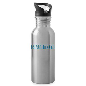 Collecte de dents de requin - Gourde avec paille intégrée - argent clair - Droite