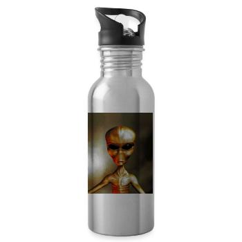 Golden Alien - Water bottle with straw - silver - Right
