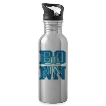 Bonn Deutschland Stadt 3D Schrift Skyline - Trinkflasche mit integriertem Trinkhalm - Lightsilver - Rechts