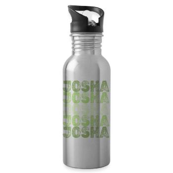 Josha als Josha - Trinkflasche mit integriertem Trinkhalm - Lightsilver - Rechts