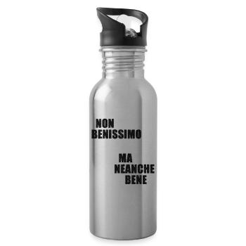 Nicht sehr gut, aber auch nicht gut - Trinkflasche mit integriertem Trinkhalm - Lightsilver - Rechts