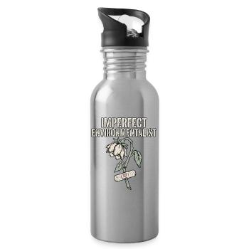 Imperfect - Water bottle with straw - silver - Right