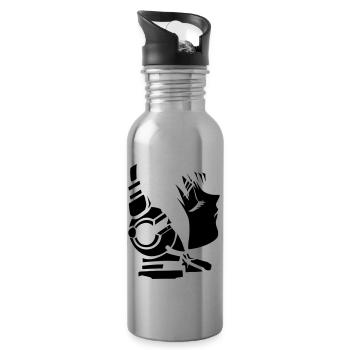 future_sound - Trinkflasche mit integriertem Trinkhalm - Lightsilver - Rechts