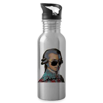 Wolfgang Amadeus Mozart - Trinkflasche mit integriertem Trinkhalm - Lightsilver - Rechts