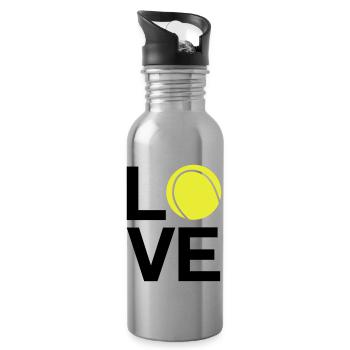 tennis_love - Gourde avec paille intégrée - argent clair - Droite