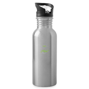Bademeisterin Beruf Job Geschenk Geschenkidee - Trinkflasche mit integriertem Trinkhalm - Lightsilver - Rechts