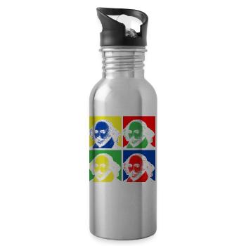 SHAKESPEARE - Trinkflasche mit integriertem Trinkhalm - Lightsilver - Rechts
