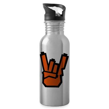 symbol punk1 - Gourde avec paille intégrée - argent clair - Droite