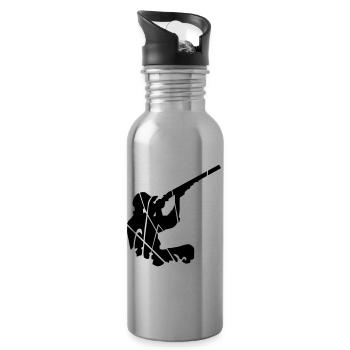 Hunter - Water bottle with straw - silver - Right