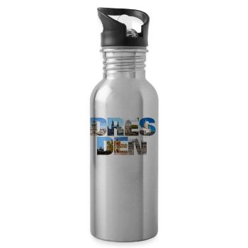 Dresden Sachsen Deutschland - Trinkflasche mit integriertem Trinkhalm - Lightsilver - Rechts