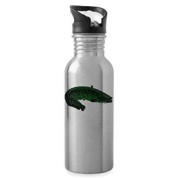 Wels - Trinkflasche mit integriertem Trinkhalm - Lightsilver - Rechts