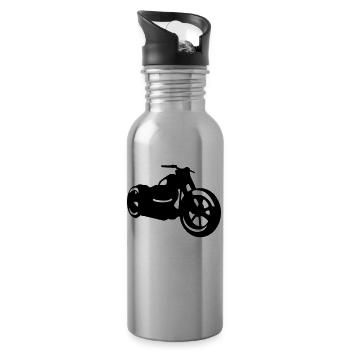 moto tourisme motard 1 - Gourde avec paille intégrée - argent clair - Droite