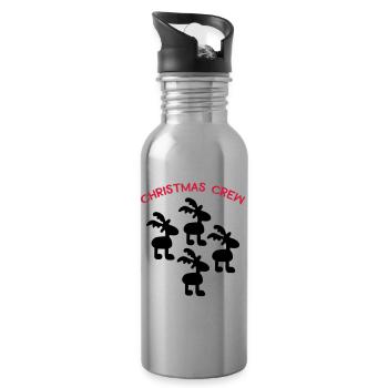 Weihnachten - Trinkflasche mit integriertem Trinkhalm - Lightsilver - Rechts
