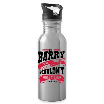 barry name thing you wouldnt understand - Water bottle with straw - silver - Right