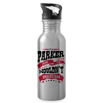 parker name thing you wouldnt understand - Water bottle with straw - silver - Right