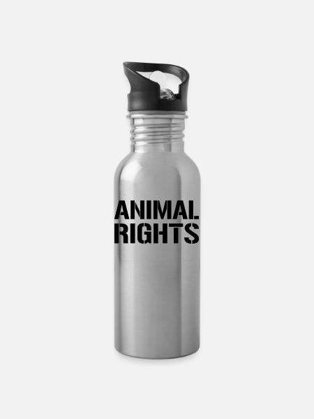 DROITS DES ANIMAUX - Gourde avec paille intégrée - argent clair