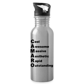 Camaro - Trinkflasche mit integriertem Trinkhalm - Lightsilver - Rechts