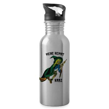 Brockenhexe Harz - Trinkflasche mit integriertem Trinkhalm - Lightsilver - Rechts