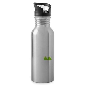 Pool Poolbauer Poolbecken - Trinkflasche mit integriertem Trinkhalm - Lightsilver - Rechts