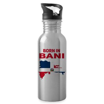 République dominicaine Bani - Gourde avec paille intégrée - argent clair - Droite