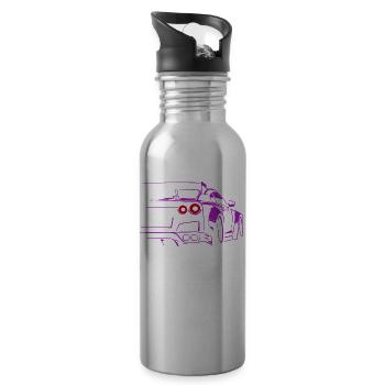 voiture de course fille - Gourde avec paille intégrée - argent clair - Droite