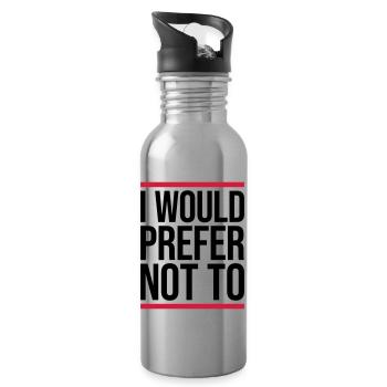 I prefer not to - Water bottle with straw - silver - Right