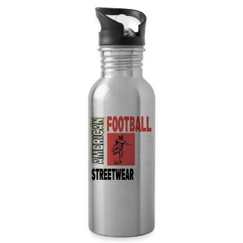 Joueur de football américain Vintage Retro USA Sport - Gourde avec paille intégrée - argent clair - Droite