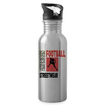 Joueur de football américain Vintage Retro USA Sport - Gourde avec paille intégrée - argent clair - Droite