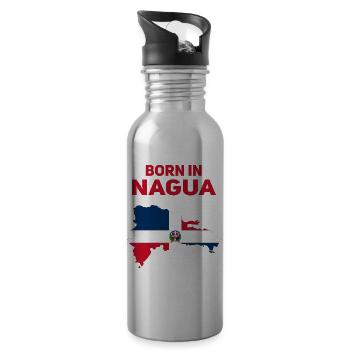 Nagua, République dominicaine - Gourde avec paille intégrée - argent clair - Droite