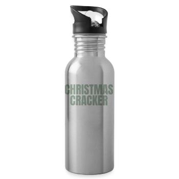 Christmas Cracker - Water bottle with straw - silver - Right