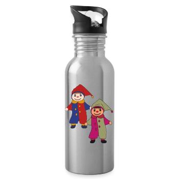 kasper 2fach - Trinkflasche mit integriertem Trinkhalm - Lightsilver - Rechts