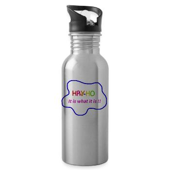 Hay-ho - Water bottle with straw - silver - Right