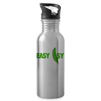 Easy peasy - Trinkflasche mit integriertem Trinkhalm - Lightsilver - Rechts