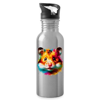 Hamster - Water bottle with straw - silver - Right