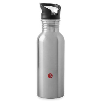 Jahrgang 60er 1960er Jahre - Trinkflasche mit integriertem Trinkhalm - Lightsilver - Rechts