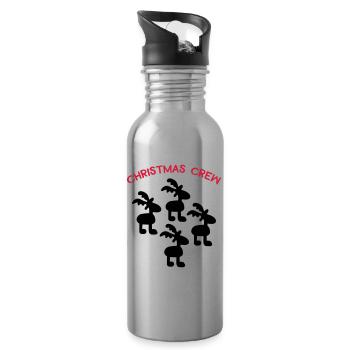 Christmas Crew - Trinkflasche mit integriertem Trinkhalm - Lightsilver - Rechts