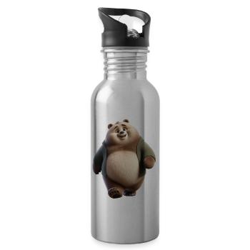 Bear 1 - Water bottle with straw - silver - Right