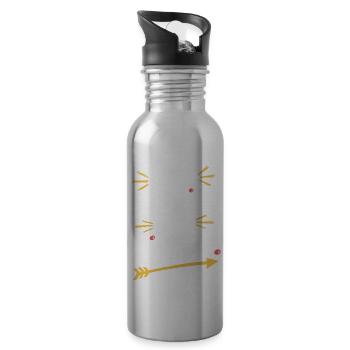 Funny statement on the transplant - Water bottle with straw - silver - Right