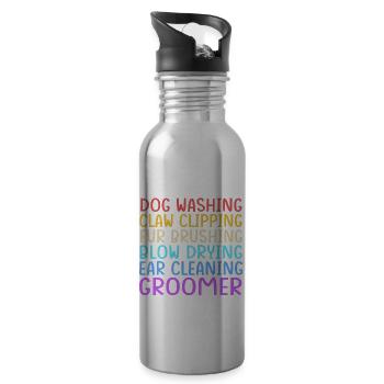 Dog groomer - Water bottle with straw - silver - Right