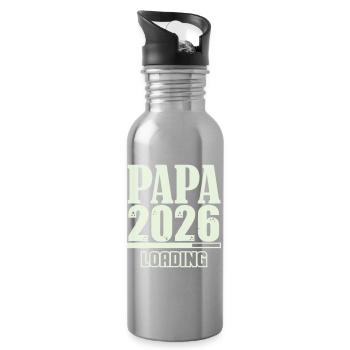 Papa 2026 Loading - Trinkflasche mit integriertem Trinkhalm - Lightsilver - Rechts