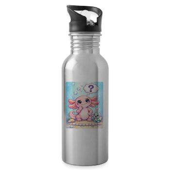Axolotl - Trinkflasche mit integriertem Trinkhalm - Lightsilver - Rechts