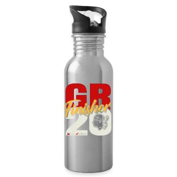 GR20 Finisher gift hiking Corsica - Water bottle with straw - silver - Right