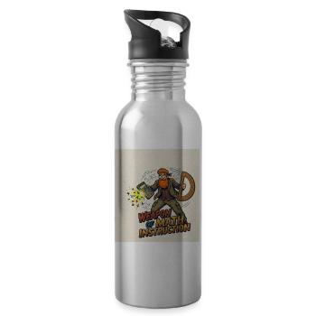 Waffe des Mathematikunterrichts - Trinkflasche mit integriertem Trinkhalm - Lightsilver - Rechts