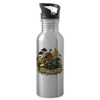 NATIVE STEM CALM Pflanzen - Trinkflasche mit integriertem Trinkhalm - Lightsilver - Rechts