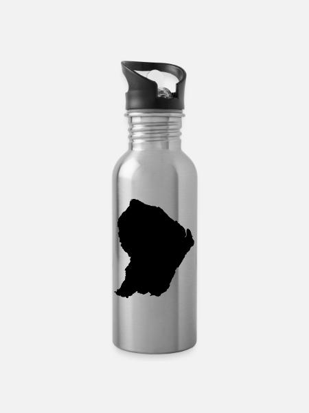 Guyane - Gourde avec paille intégrée - argent clair