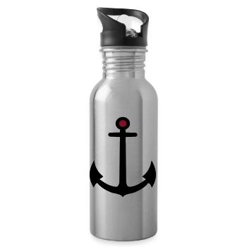 Anker - Trinkflasche mit integriertem Trinkhalm - Lightsilver - Rechts