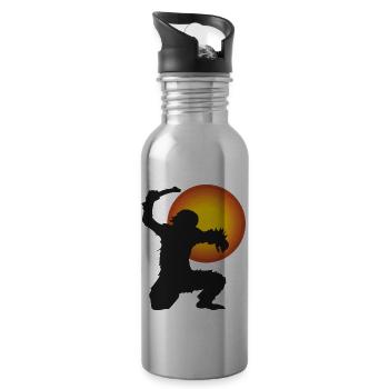 Dawn of Humanity - Trinkflasche mit integriertem Trinkhalm - Lightsilver - Rechts