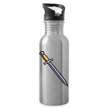 Schwert - Trinkflasche mit integriertem Trinkhalm - Lightsilver - Rechts